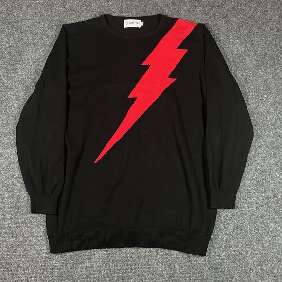OXKNIT Other - OXKNIT Sweater Mens 2XL Lightning Bolt Cotton Crewneck Knit Pullover